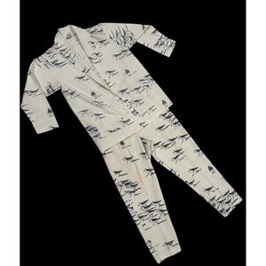 Michigan Rag Co Set Jacket Pant Baggy Canvas Seagulls VINTAGE RARE‎ S Top M Pant